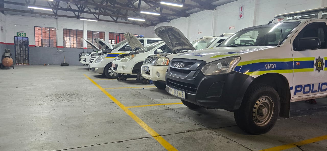 Fleet vehicles lined up in the Westmead workshop
